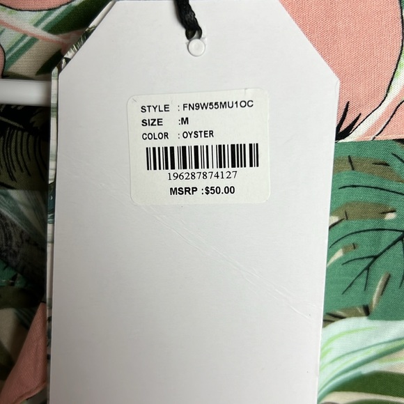 Free Planet Oyster Hawaiian Tropical Button Up Shirt Mens Size M - Picture 5 of 5